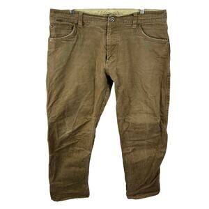Kuhl Rydr Utility Pants Tan Size 38x30 Heavy Canvas Outdoors Hiking Workwear